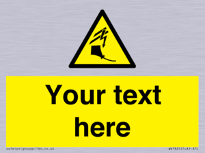 Custom warning kite flying near powerlines